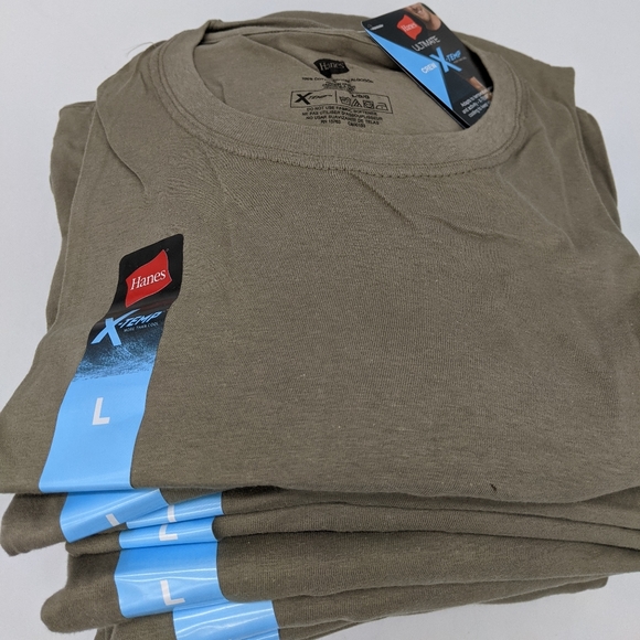 20 Hanes XTemp Short sleeve shirts Crew Neck large - Picture 2 of 2